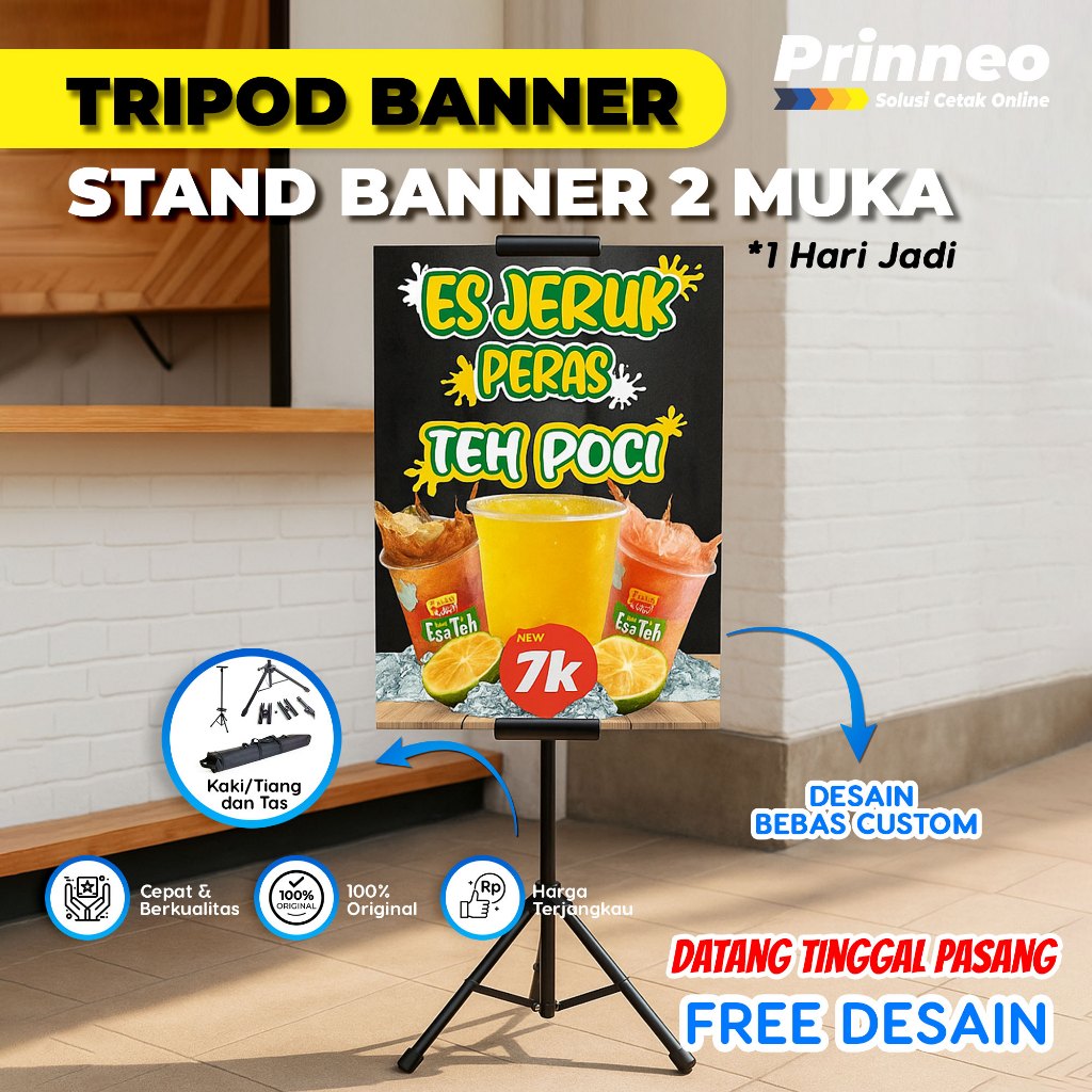 TRIPOD BANNER, STAND BANNER BERDIRI, STANDING BANNER, STAND BANNER, TRIPOT BANNER, T BANNER