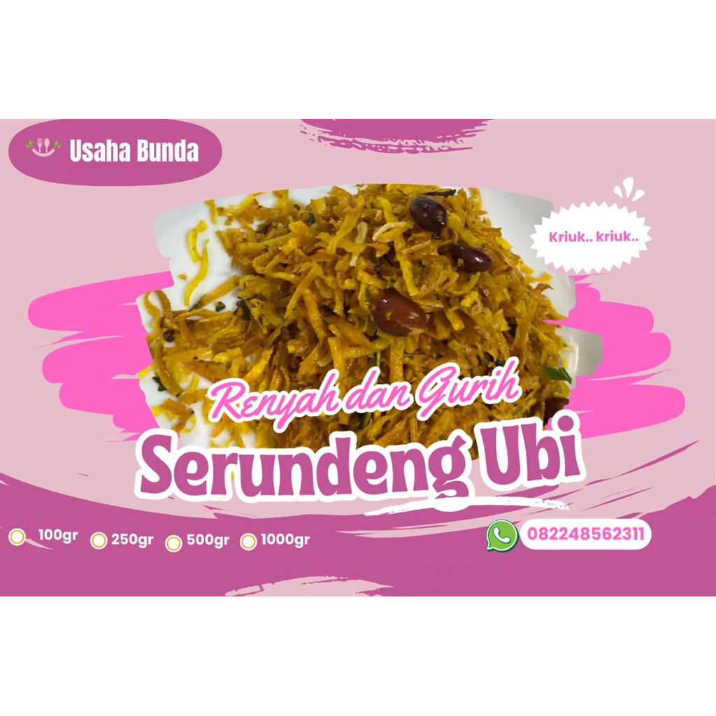 

SERUNDENG UBI JALAR TERMURAH KULIATAS PREMIUM KHAS PADANG