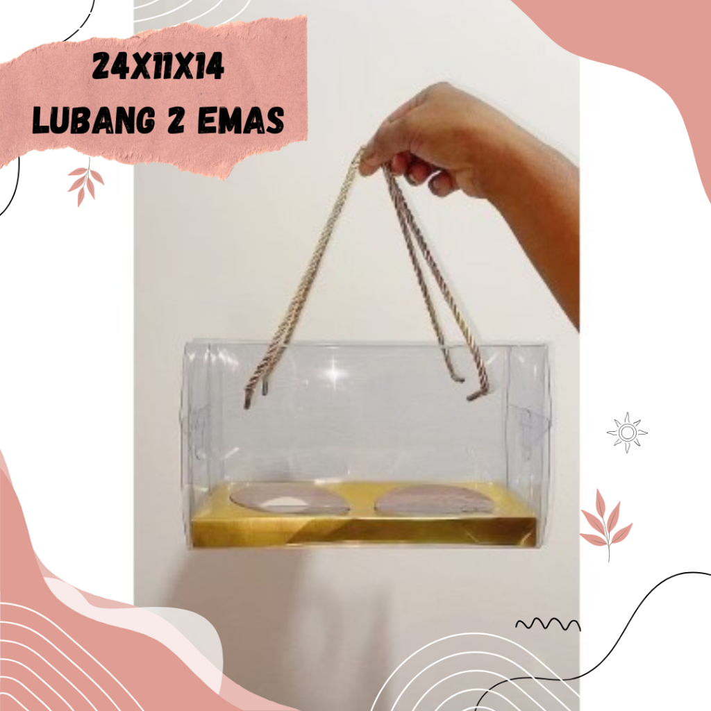 

Mika Tali / Box Mika Handle Tali Transparan Uk 24x11x14 Lubang 2 / 24 x 11 x14 box mika tali