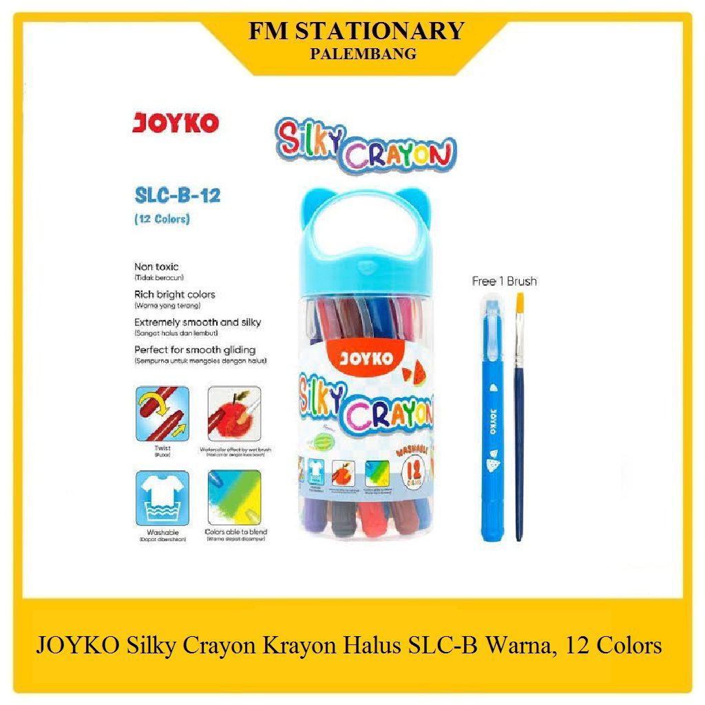 

JOYKO Silky Crayon Krayon Halus SLC-B Warna Colors