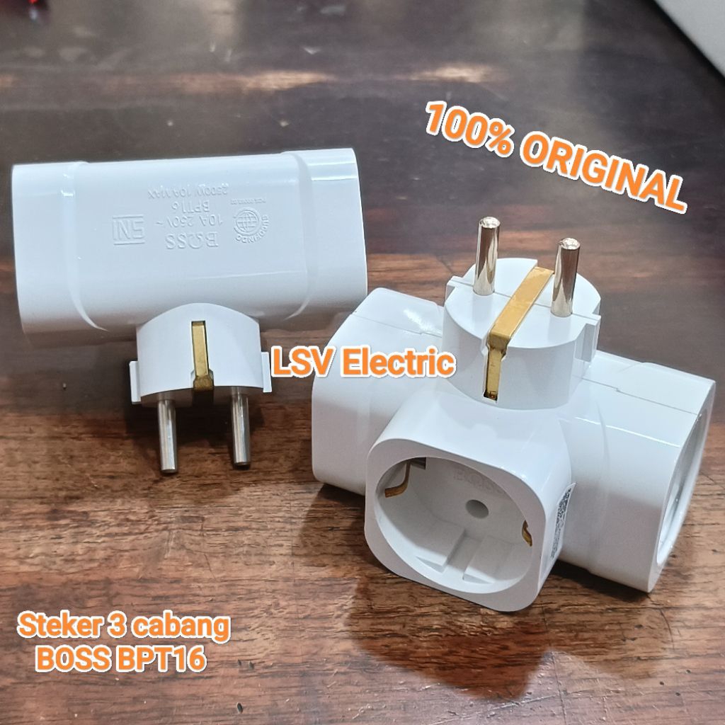 Steker T/Colokan 3 Cabang/Cabang 3 BOSS BPT16 100% ORIGINAL