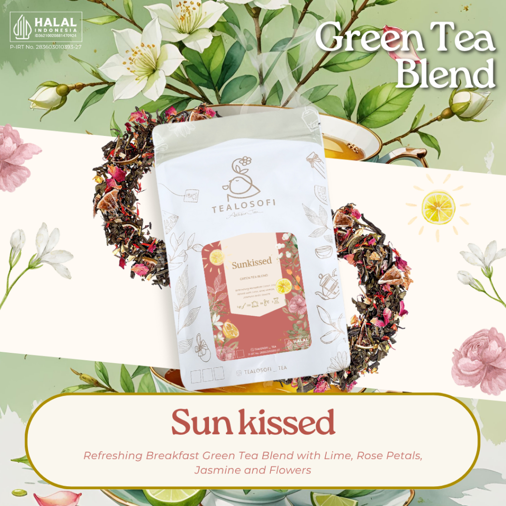 

Sun Kissed - Tealosofi Artisan Premium Green Tea Blend - Teh Indonesia