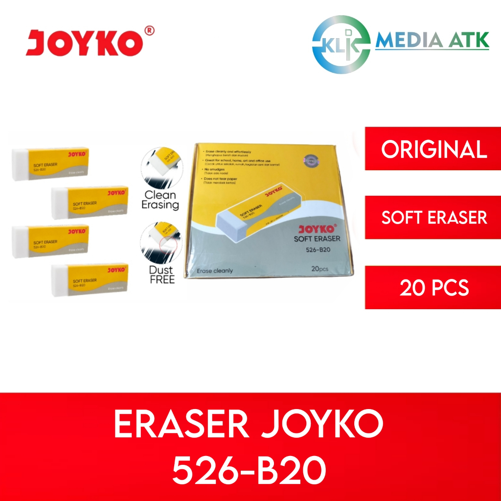 

Eraser / Penghapus / Stip Joyko 526-B20 - Isi 20 Pcs