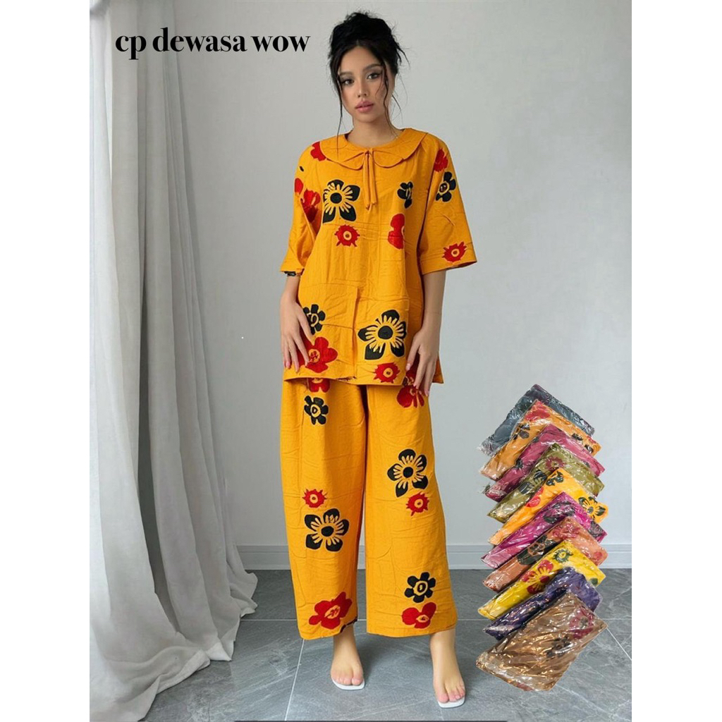 Batik Cp dewasa tangan 3/4 celana panjang motif sunan kw