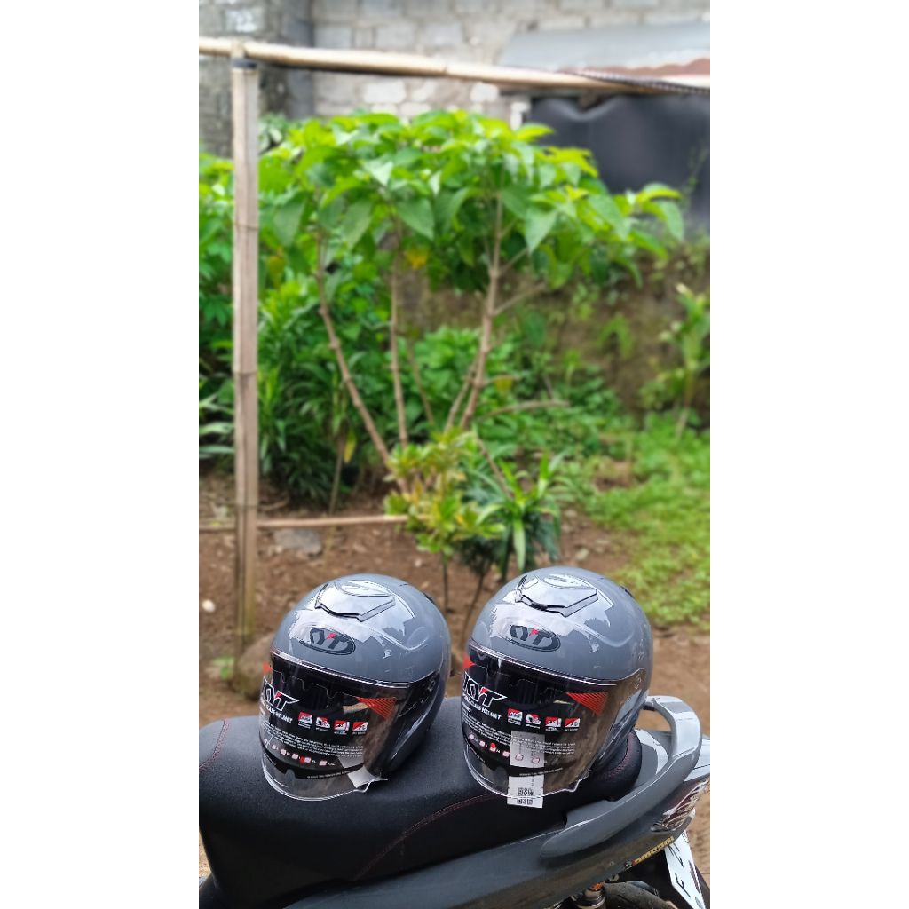 helm kyt Kyoto r original kyt Kyoto R new baru helm hal Face kyt Kyoto grey gloss