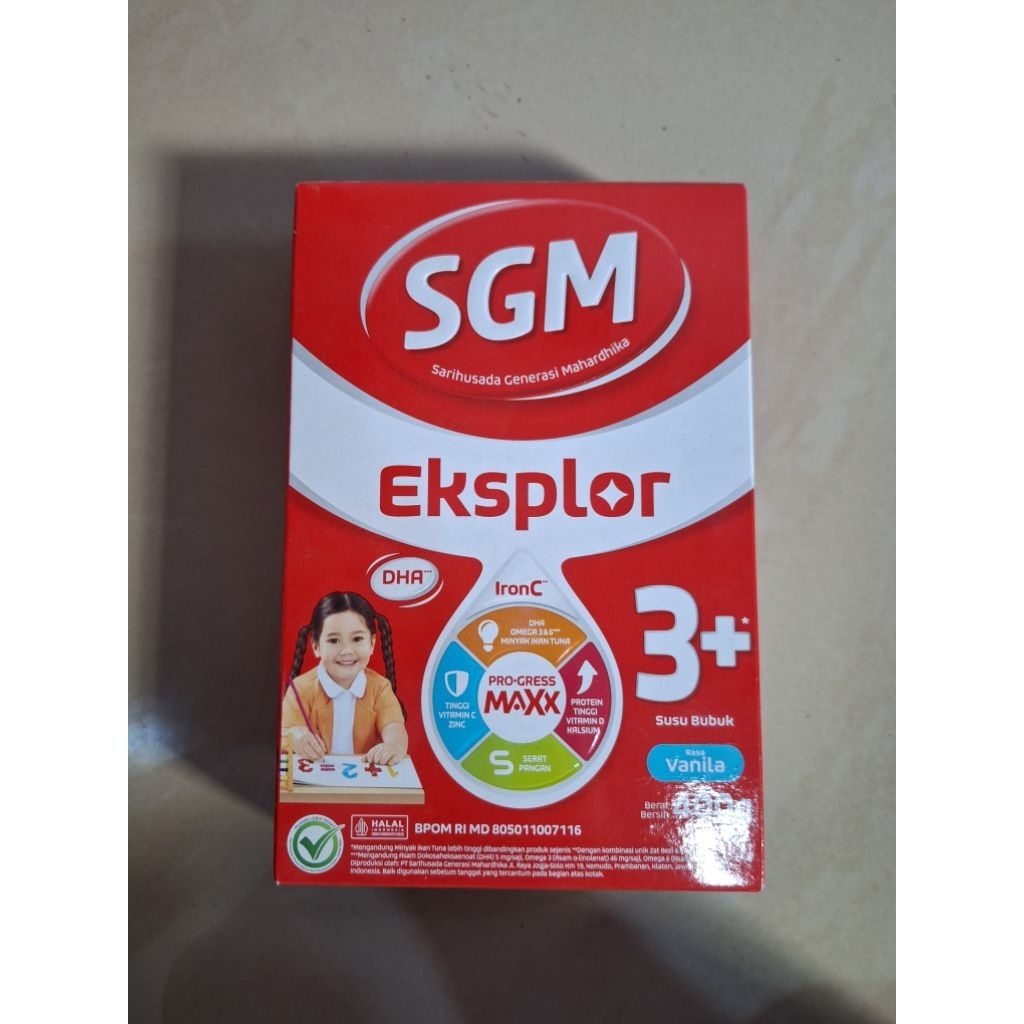 

SGM EKSPLOR 3+ RASA VANILLA 400G SUSU PERTUMBUHAN ANAK 3-5 TAHUN VANILA IRON C 400 GR