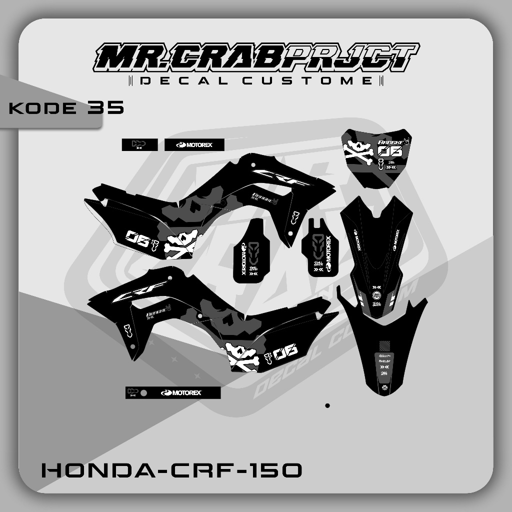 35 DECAL STICKER CRF - DECAL CRF PREMIUM FULL BODY CUSTOM
