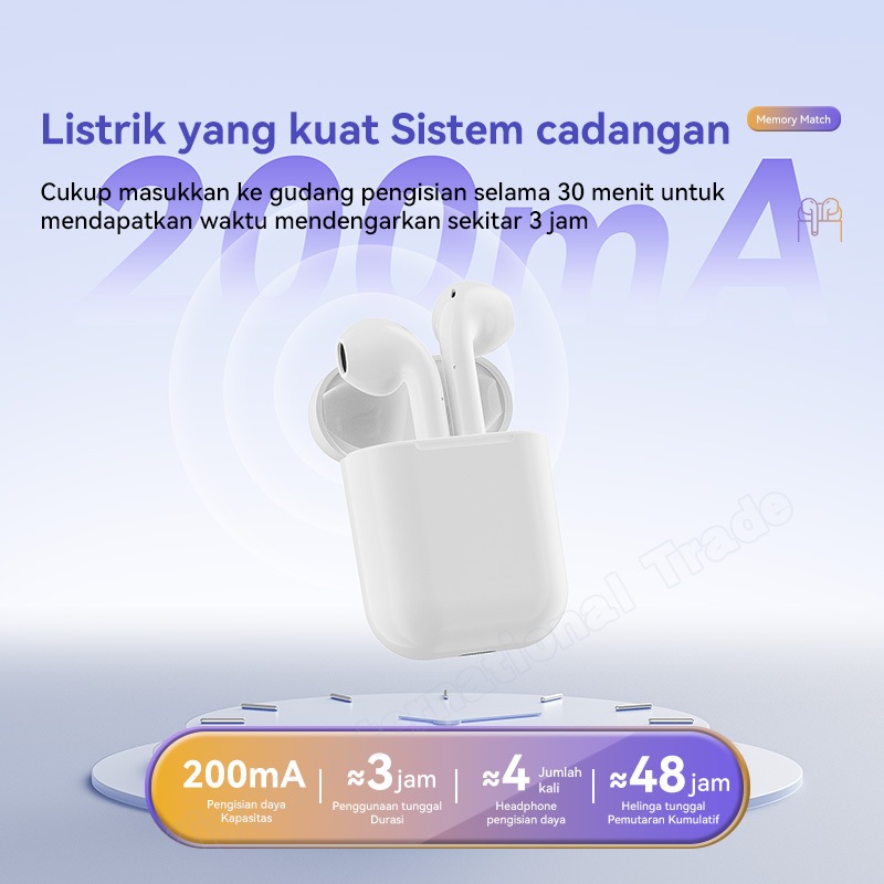 Terbaru Kivee Headset Bluetooth Tws Earphone Iphone Wireless Gaming Kv-Tw90 Anti Noise Bass Hd Mic