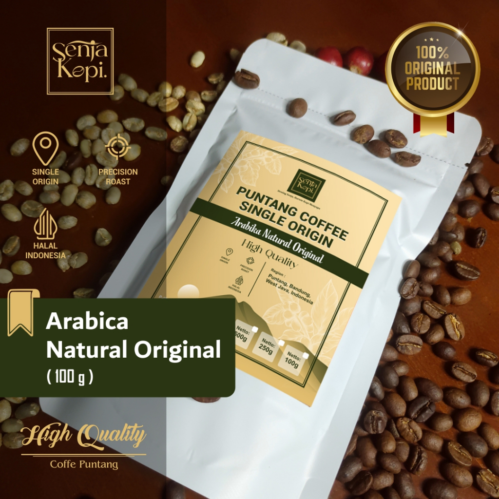 

ARABIKA NATURAL ORIGINAL 100g | PUNTANG SINGLE ORIGIN | REQUEST ROAST & GRINDER