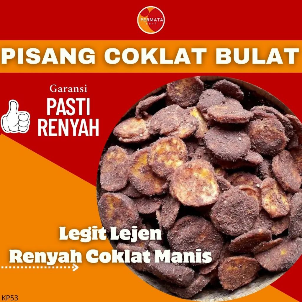 

Keripik Pisang Coklat Bulat 100Gram±/Snack Pisang Coklat/Cemilan Manis