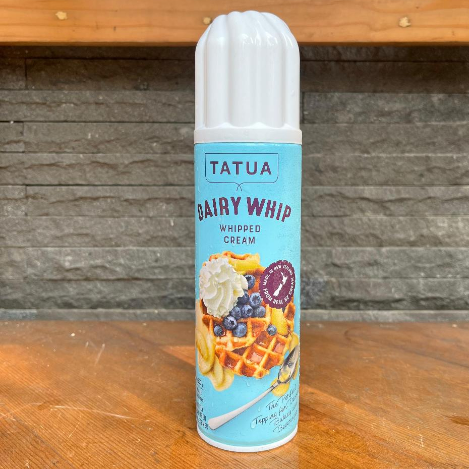 

AEROSOL WHIPPED CREAM TATUA 250 ML / WHIPPING CREAM KRIM KOCOK SIAP PAKAI