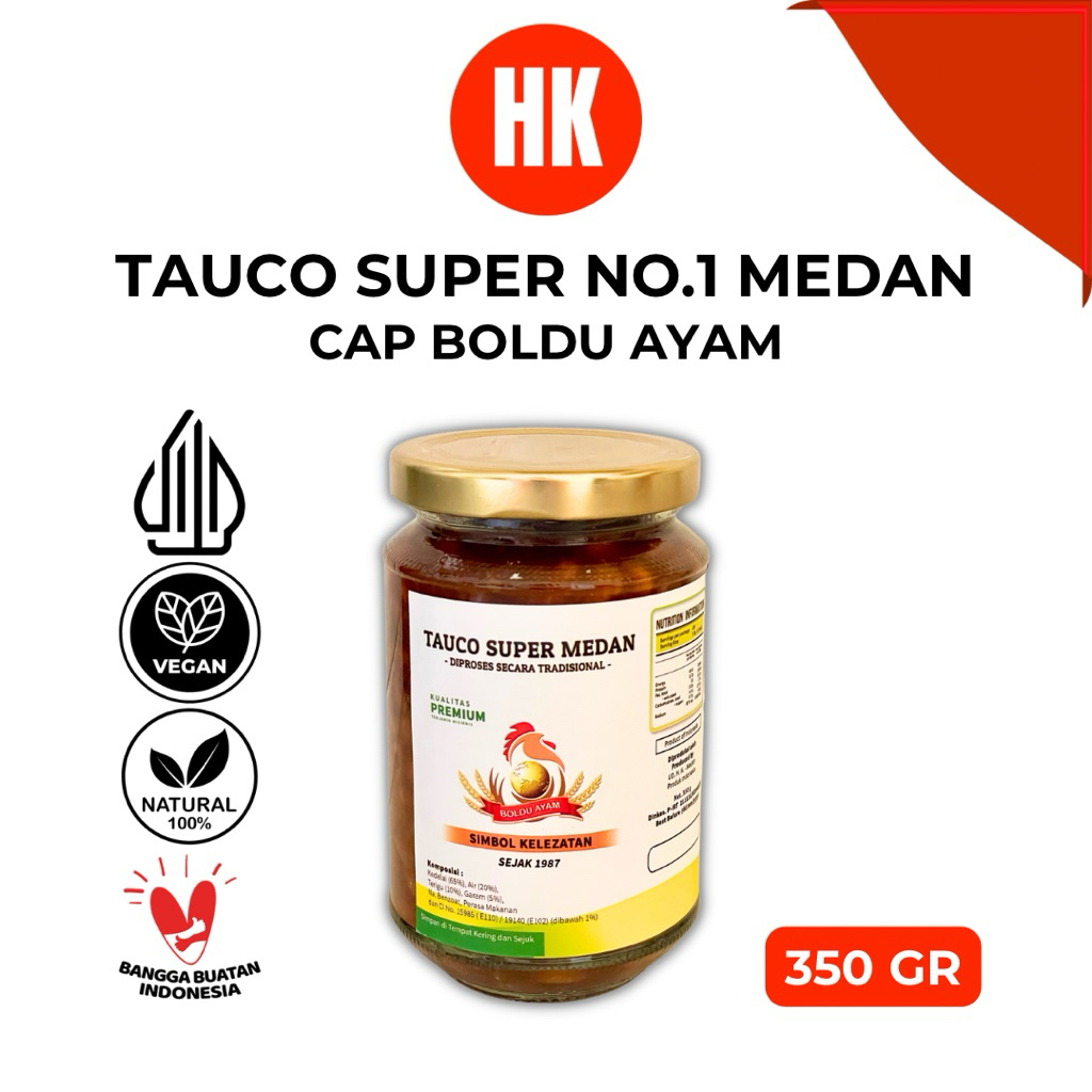 

TAUCO SUPER NO.1 MEDAN 'CAP BOLDU AYAM' HALAL FERMENTASI ALAMI (350 GRAM) [HK MEDAN]