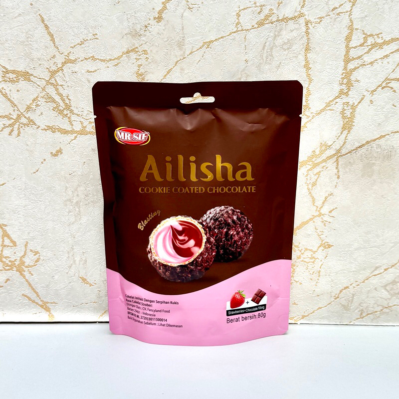 

[oddsolshop] pekanbaru/Ailisha Chocolate Strawberry Cookie 80GR
