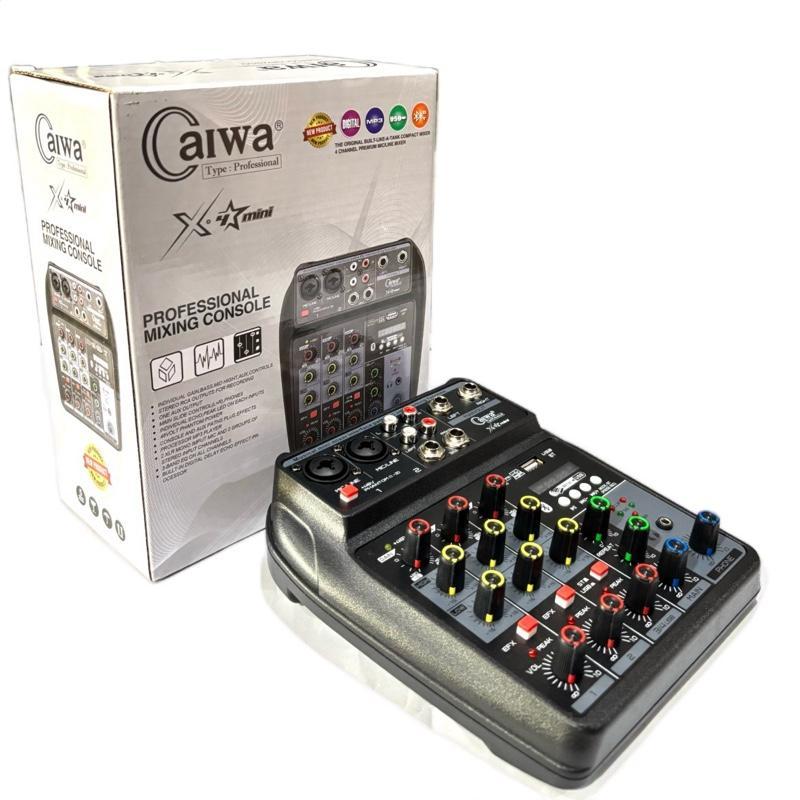 TERLARIS dan TERMURAH Mixer AIWA X-4 Mini 4 Channel Mixer Audio Professional Fitur Lengkap