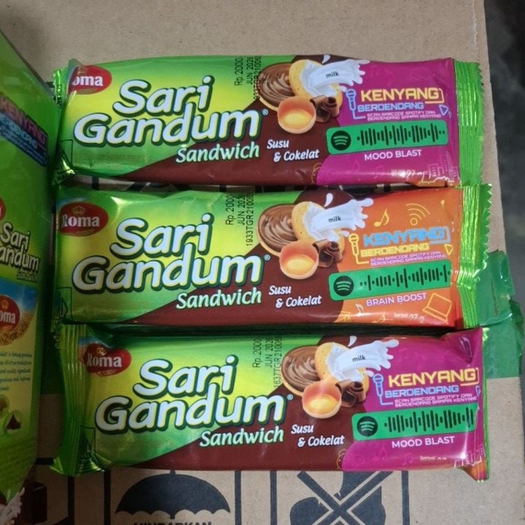 

Roma sari gandum sandwich 27 gram (1 box isi 12 pcs)