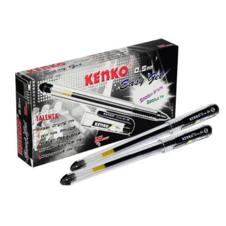 

KENKO pen easy gel 0.5 hitam pulpen pena bolpen 1 PACK / 12 Pcs