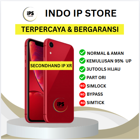Iphone XR 64GB 128GB Second Inter Fullset LCD ORI 100 Good Condition No Minus No Refurbis No Rekondi