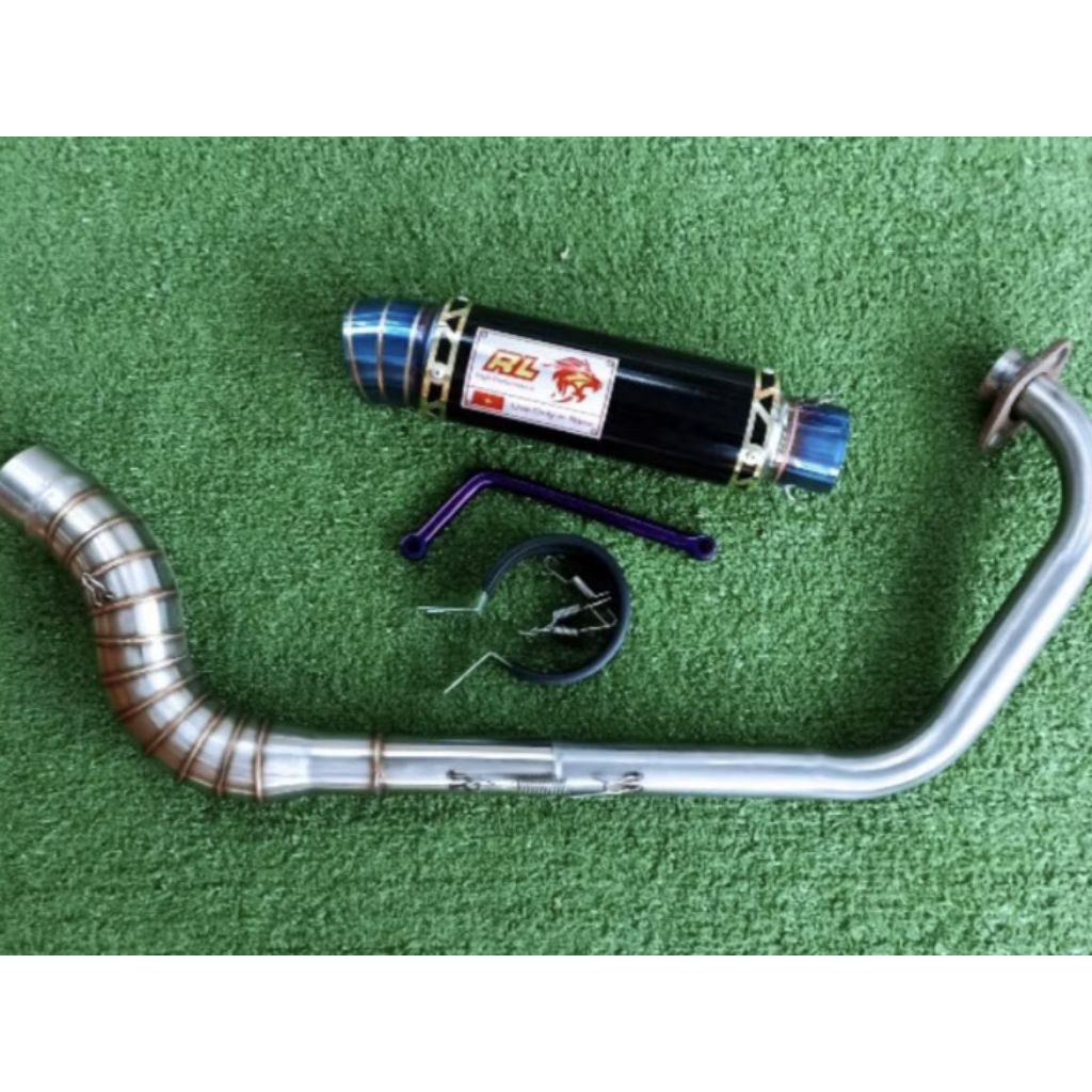 Open exhaust redleo pipe for yamaha 135 lc v1 v2 / y15zr / Rs150 / Rsx150 / suzuki Belang 150 power 