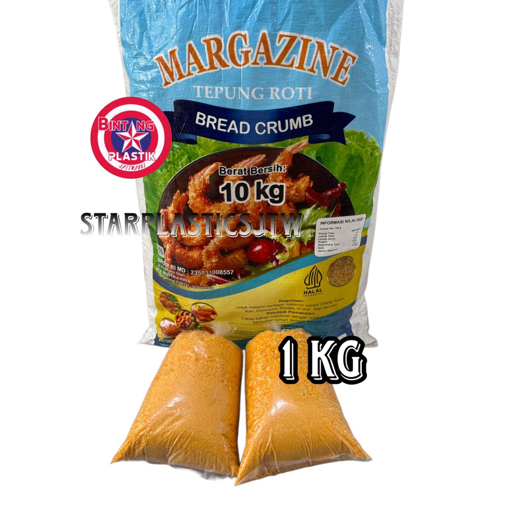 

HALAL! TEPUNG roti FEAT / Panir 1kg BREAD CRUMB Repack Ekonomis Renyah Gurih Halal