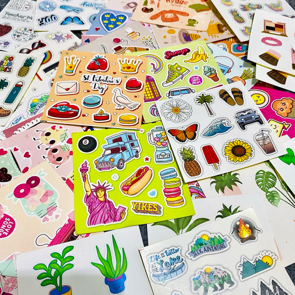 

Stiker Lucu Aesthetic Tumblr – Makeup, Tea Time, Hygge, Doodle | Untuk Jurnal & Planner