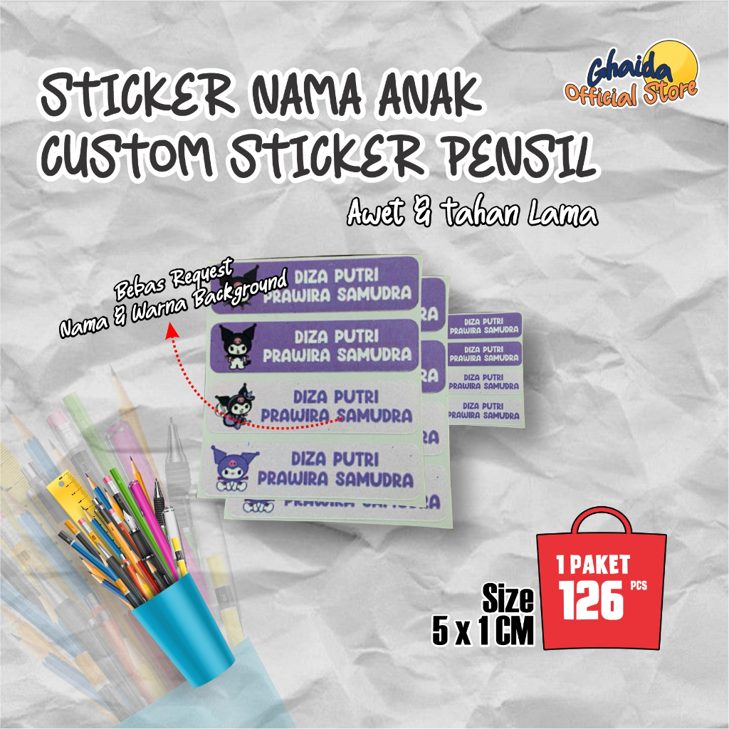 

STIKER BARANG / PENSIL/ BALLPOINT KUROMI