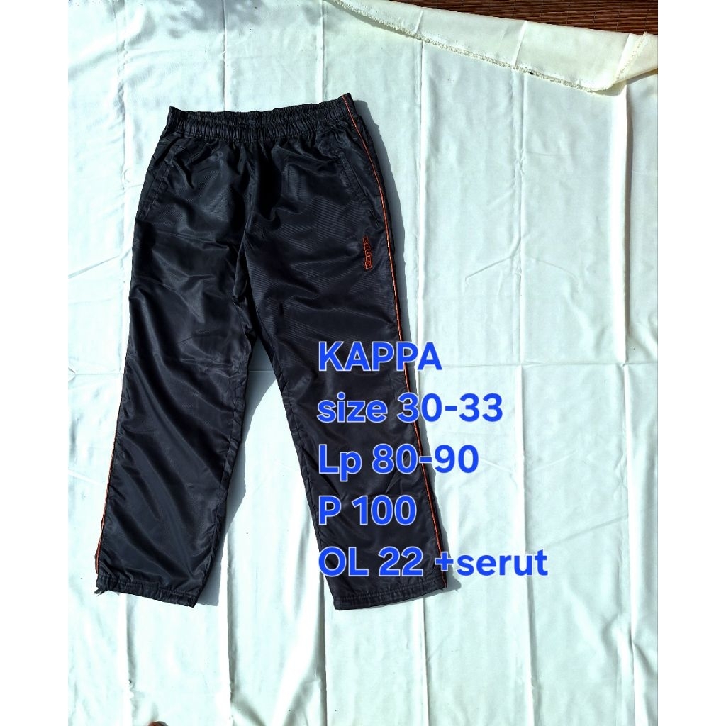 Celana KAPPA Trackpants Sport Training Running Olahraga Lari Parasut lis Tapped