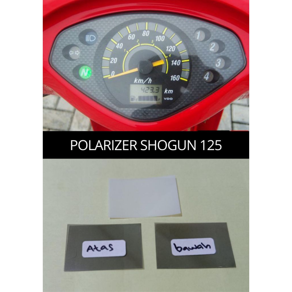 polaris polarizer polariser LCD spedometer Suzuki Shogun 125