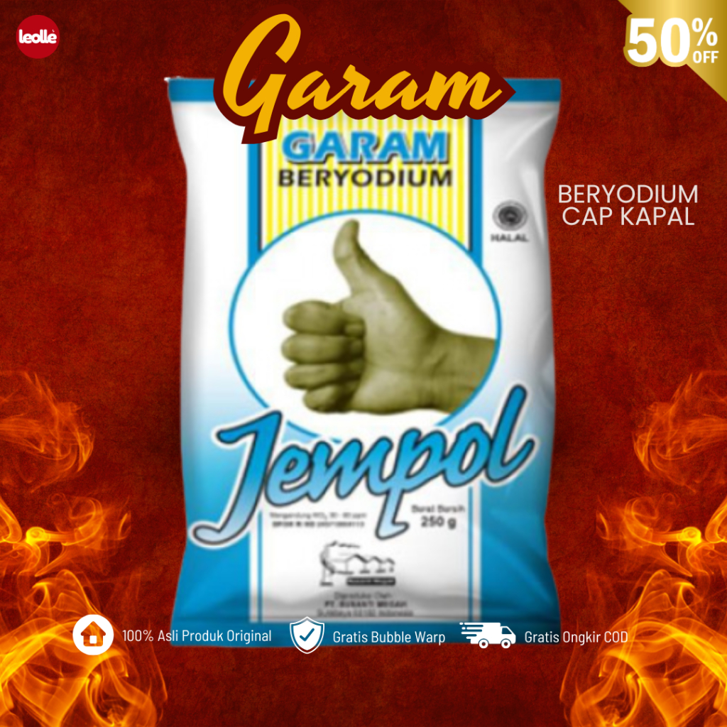 

Garam Dapur Beryodium Cap Jempol 250 gram Original