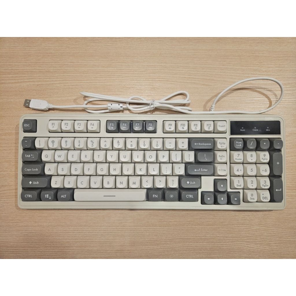 Rexus Keyboard Gaming Membrane Battlefire K98M Retro Style White [ Second ] *BACA DESKRIPSI