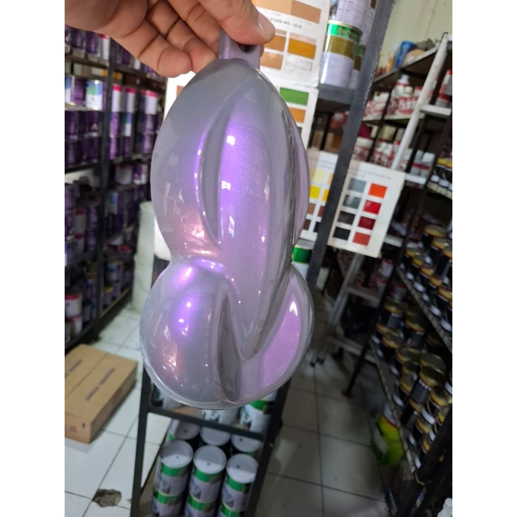 cat warna nardo grey + lembayung purple