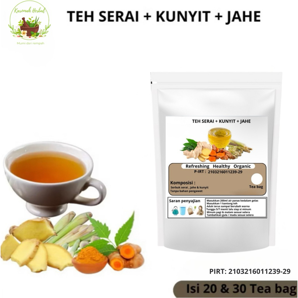 

TEH SERAI KUNYIT JAHE isi 20pcs