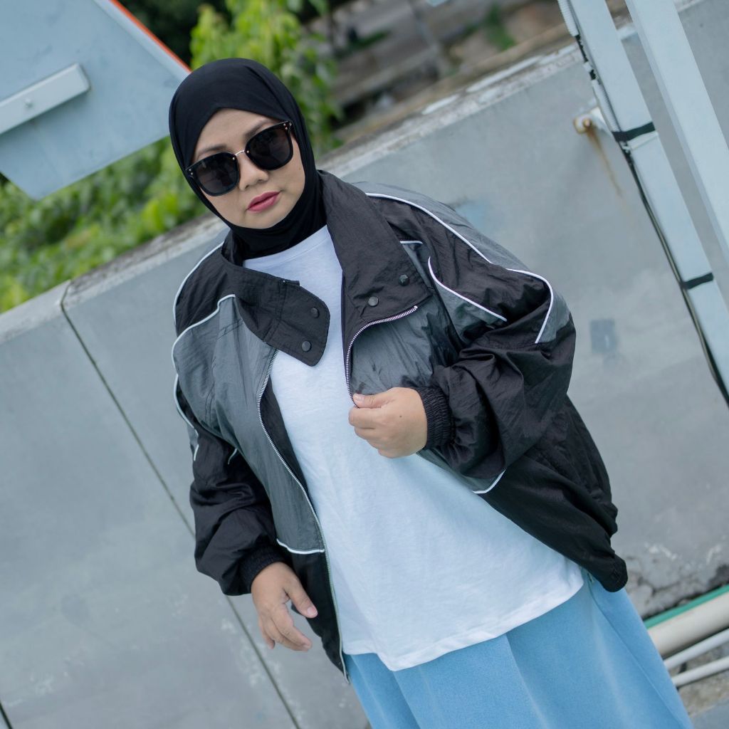 HB TTJacket Twotone Bomber Parachute with Net Inside