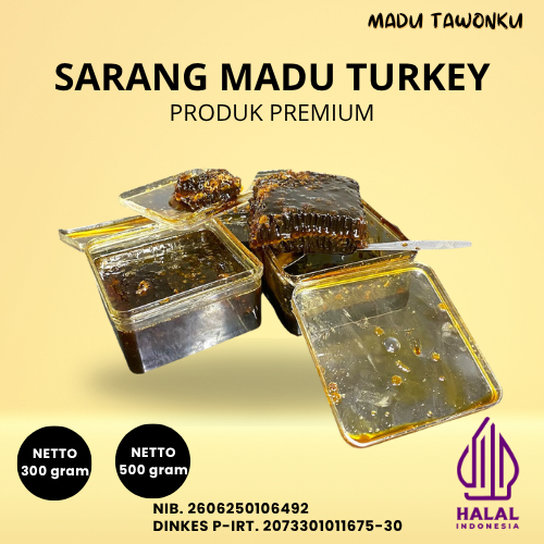 

Sarang Madu Asli Turkey Premium Original 500gr Bersertifikat Resmi P-IRT