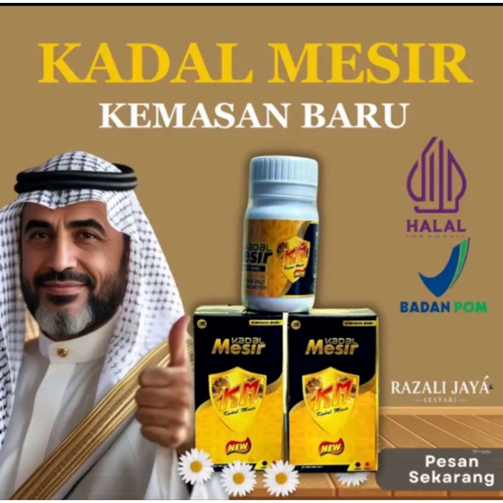 Kadal Mesir Kemasan Baru 10 Kapsul Penambah UK dan Suplemen Kesehatan jamu Tahan Lama 100% Original 