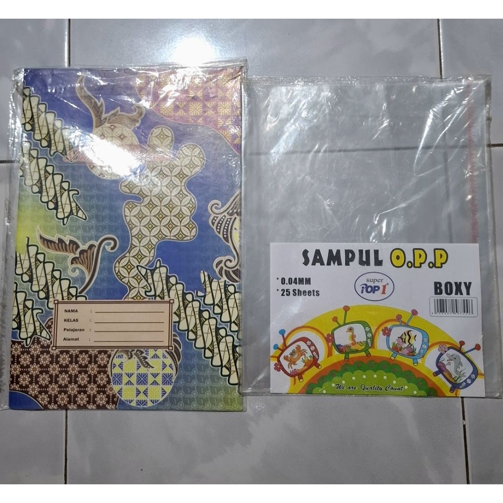 

[PRELOVED] Sampul Buku Kertas Batik dan Plastik