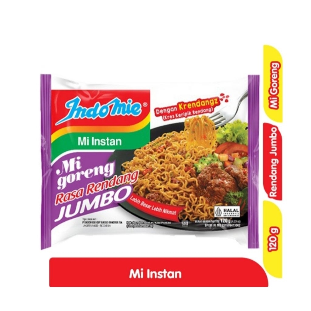 

Indomie Mi Instan Goreng Jumbo Rendang 120 g
