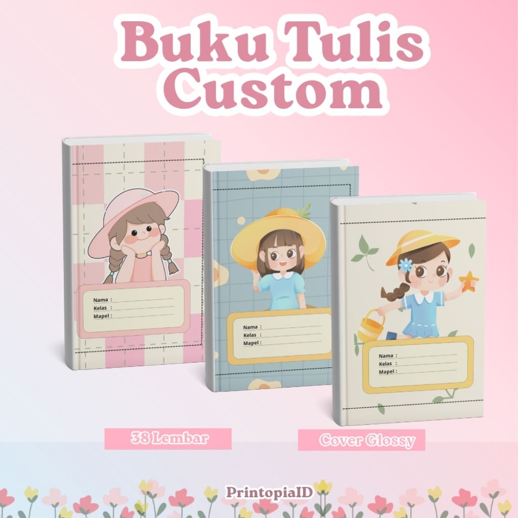 

Buku Tulis Kustom Gemes lucu free tulis nama