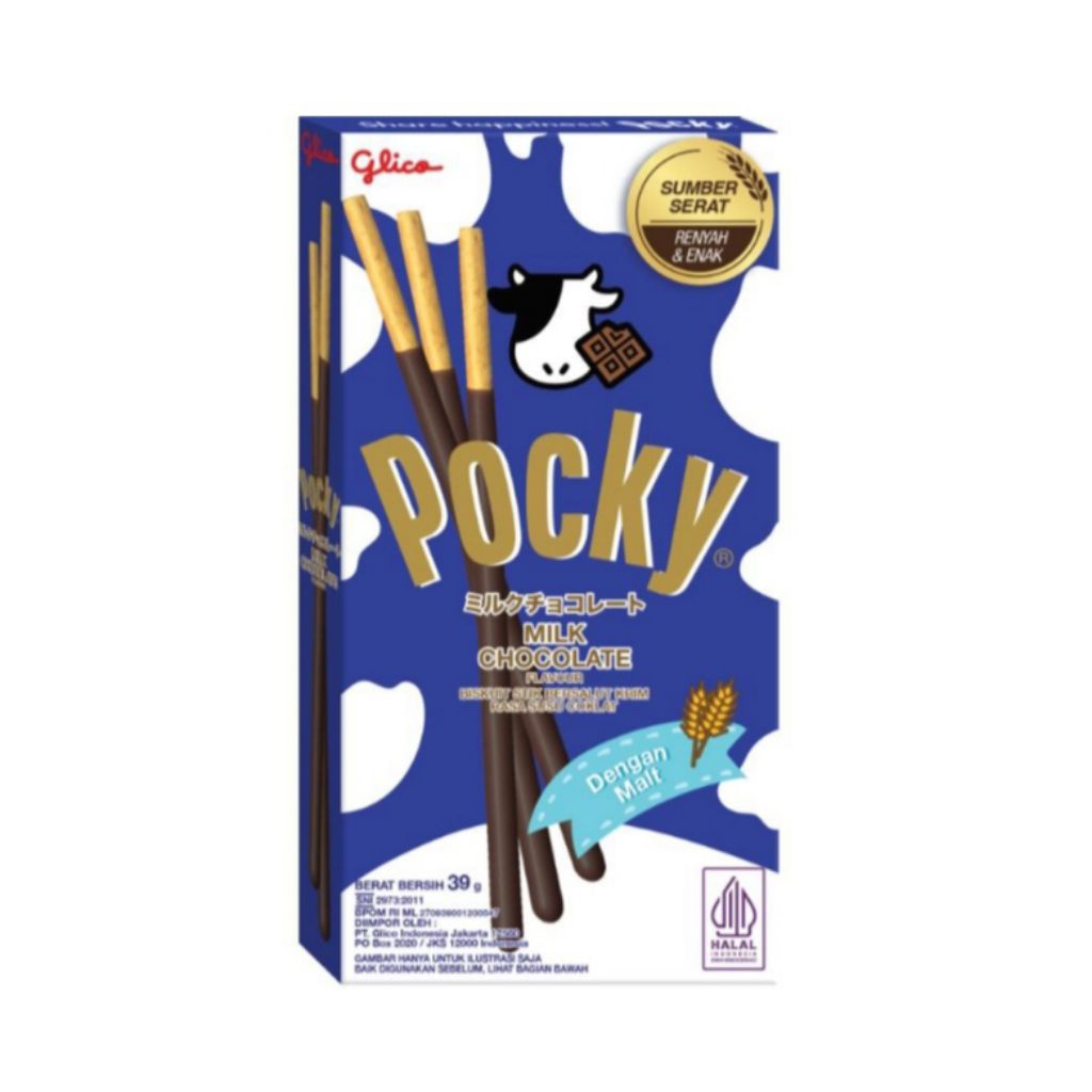 

Glico Pocky Biskuit Stik Susu Vanila / Cokelat / Stroberi / Cookies n Cream / Matcha / Double Choco / Almond / Baked Cheesecake