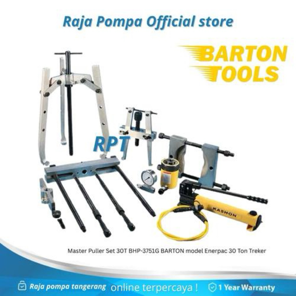 Master Puller Set 30T BHP-3751G BARTON model Enerpac 30 Ton Treker