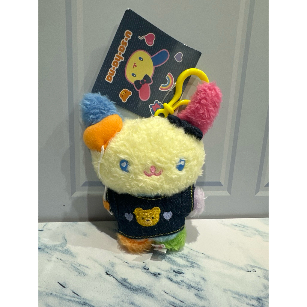 Usahana Mascot Holder Denim Patch Keychain Sanrio Japan