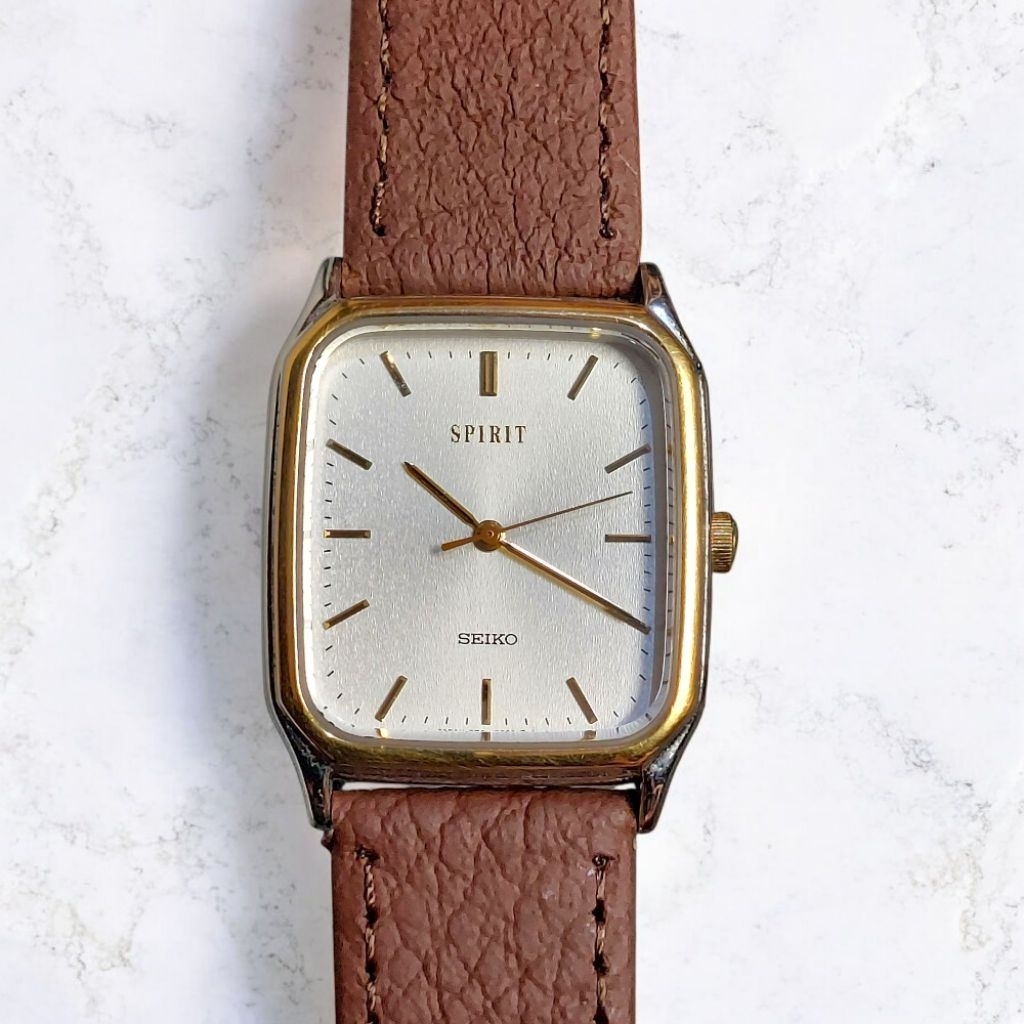 Seiko Tank Spirit Snowflake Dial Two Tone Eksklusif Dress Watch