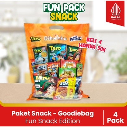 

Goodie bag-Bundling Hemat Fun Pack Snack Edition - Paket Hampers Anak (4 pack)