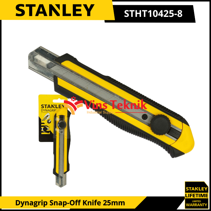 

STANLEY STHT10425-8 Pisau Cuter Cutter Dynagrip Snap-Off Knife 25mm