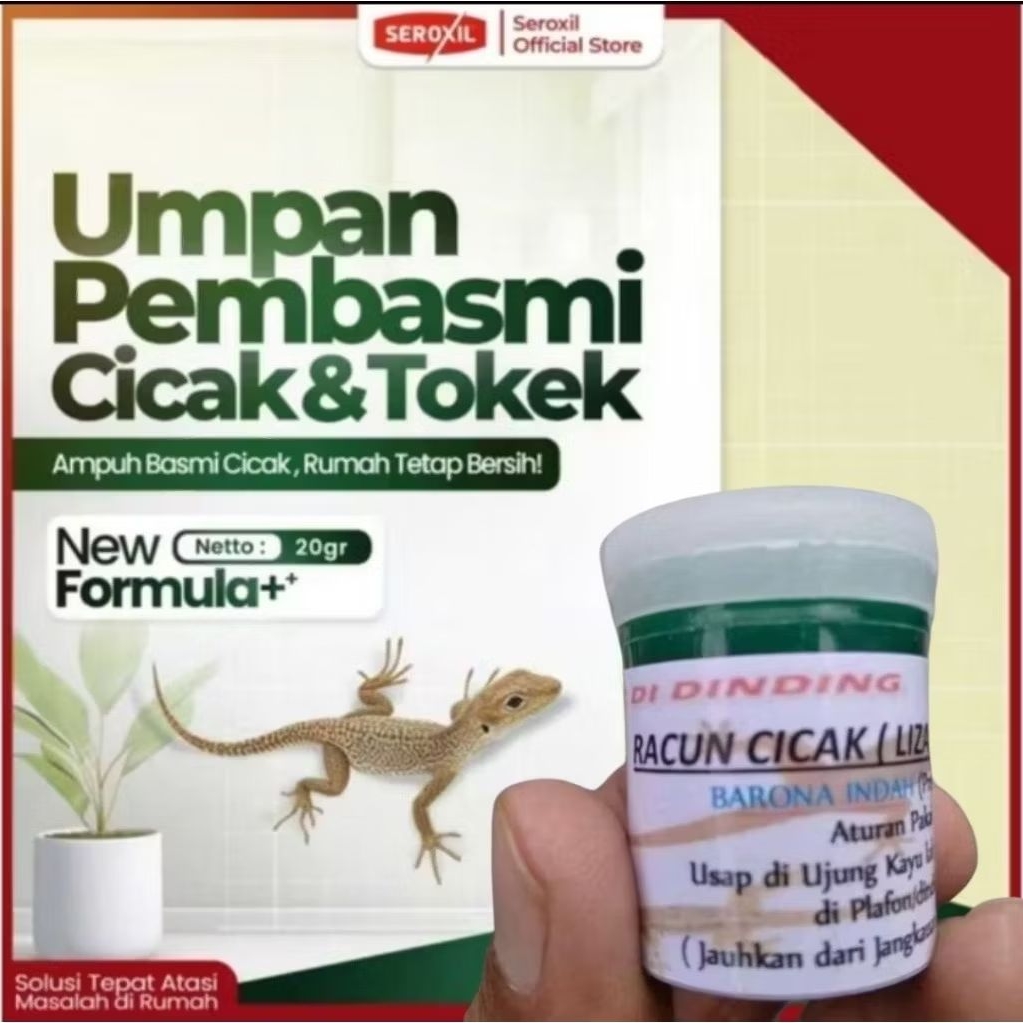 PEMBASMI CICAK - RACUN CICAK DAN KECOA TERAMPUH - HERBAL ( HARGA GROSIR )