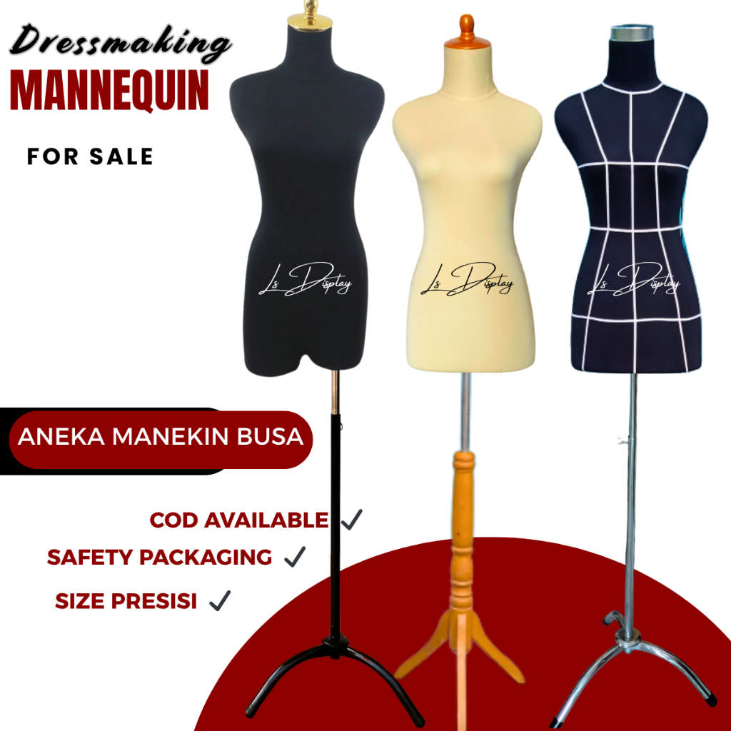 MANEKIN DRESSMAKER LAPIS BUSA WANITA SET TIANG- PATUNG BAJU BUSA SET CEWEK