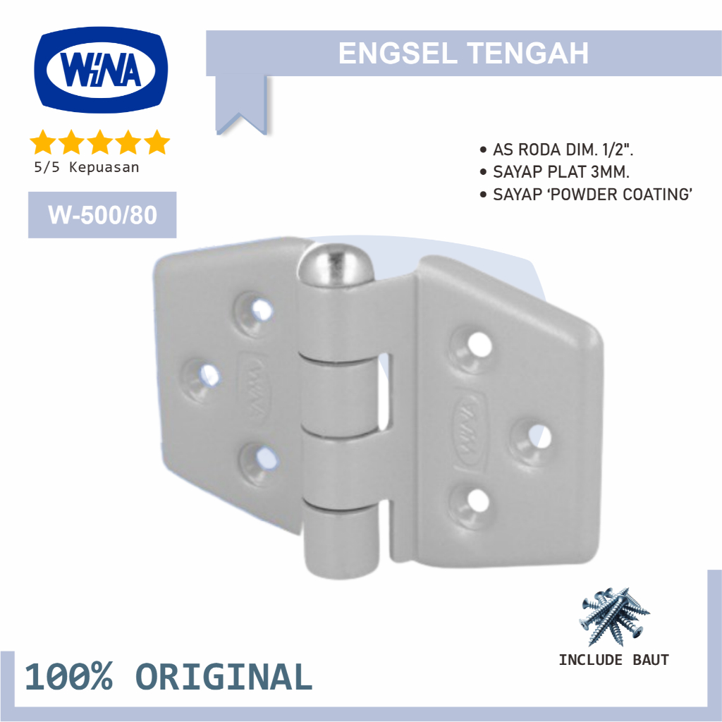 Engsel Tengah Wina W580 Engsel Tempel Pintu Garasi Geser dan Lipat - 100% Original