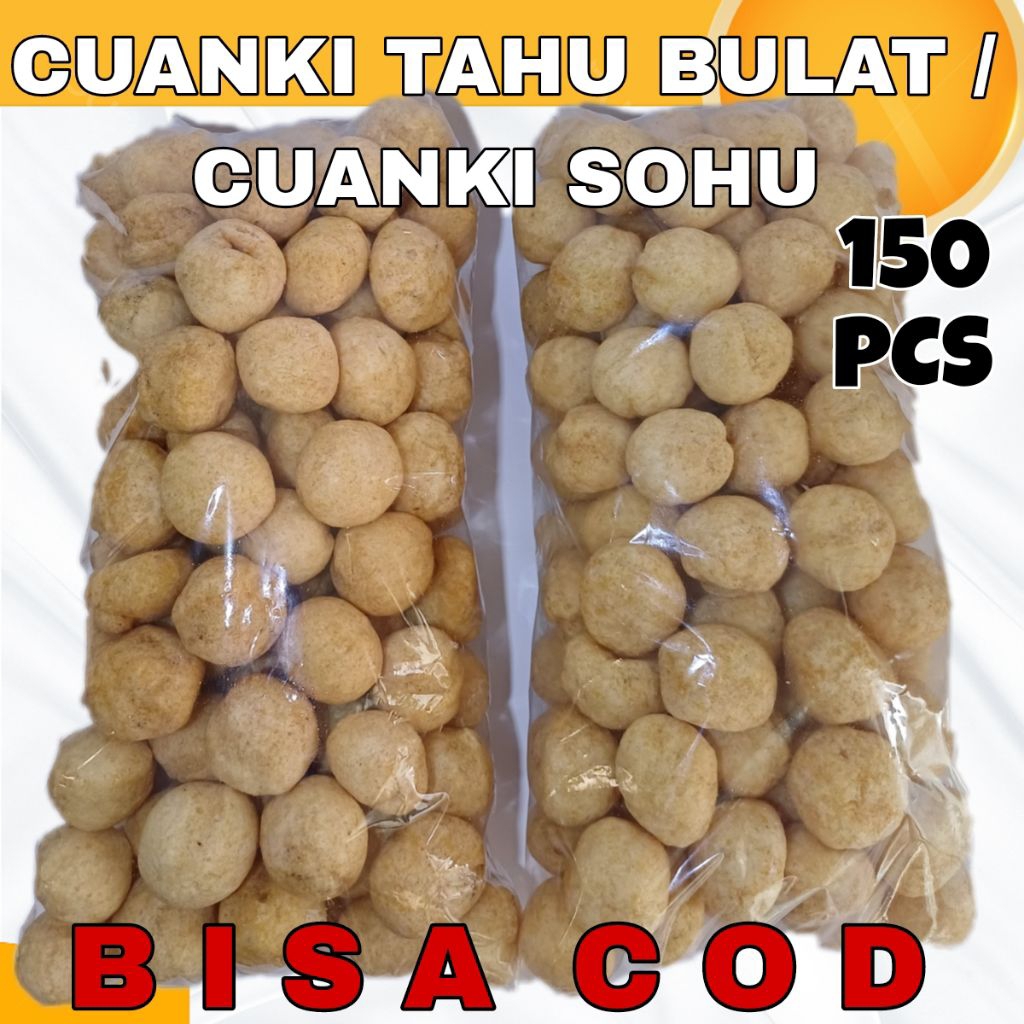 

ISI 150 PCS CUANKI SOHU BULAT KERING / CUANKI TAHU BULAT TOPING CUANKI SEBLAK BASO ACI