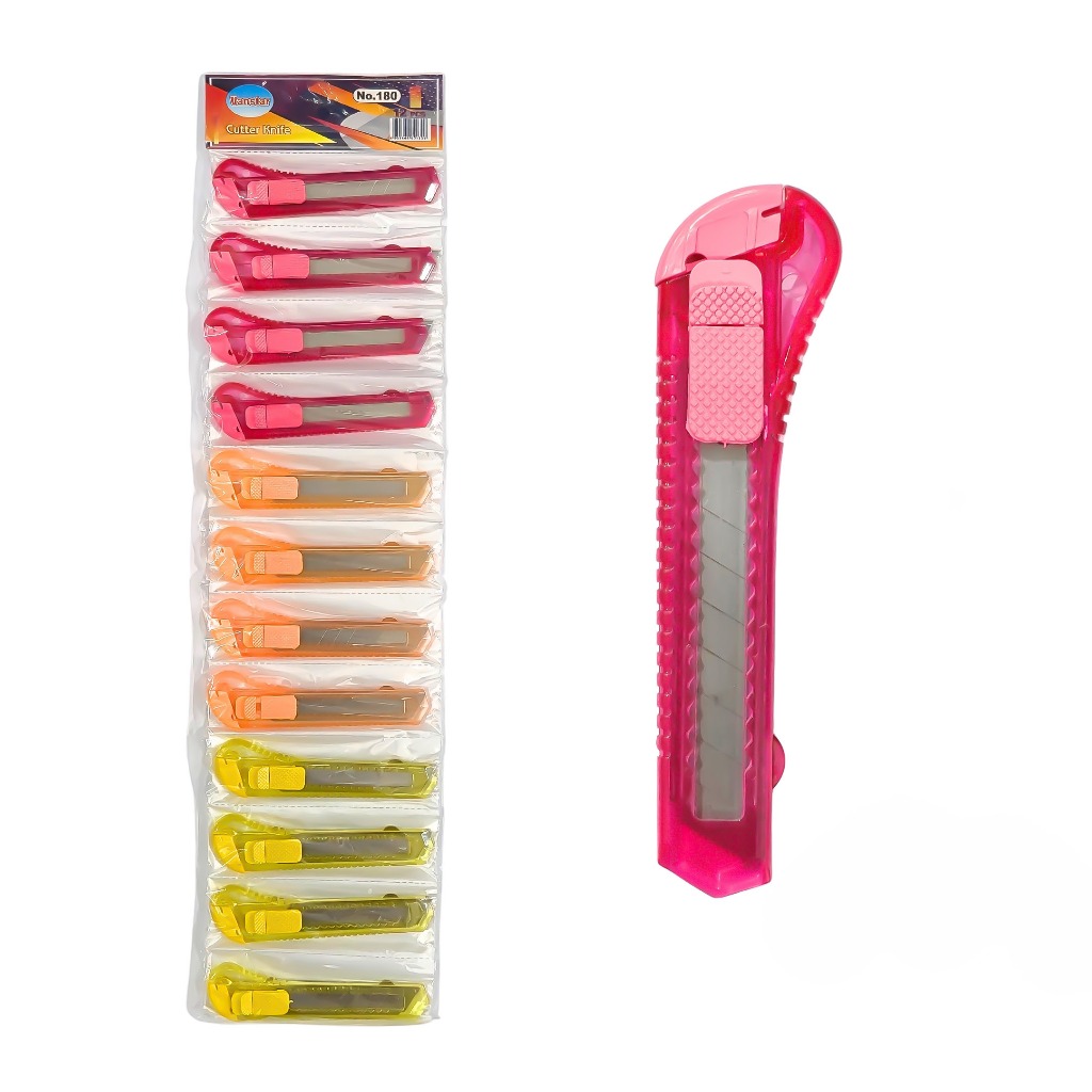 

[1 LSN / 12 Pcs] Cutter Vanstar No.180 Besar Transparan