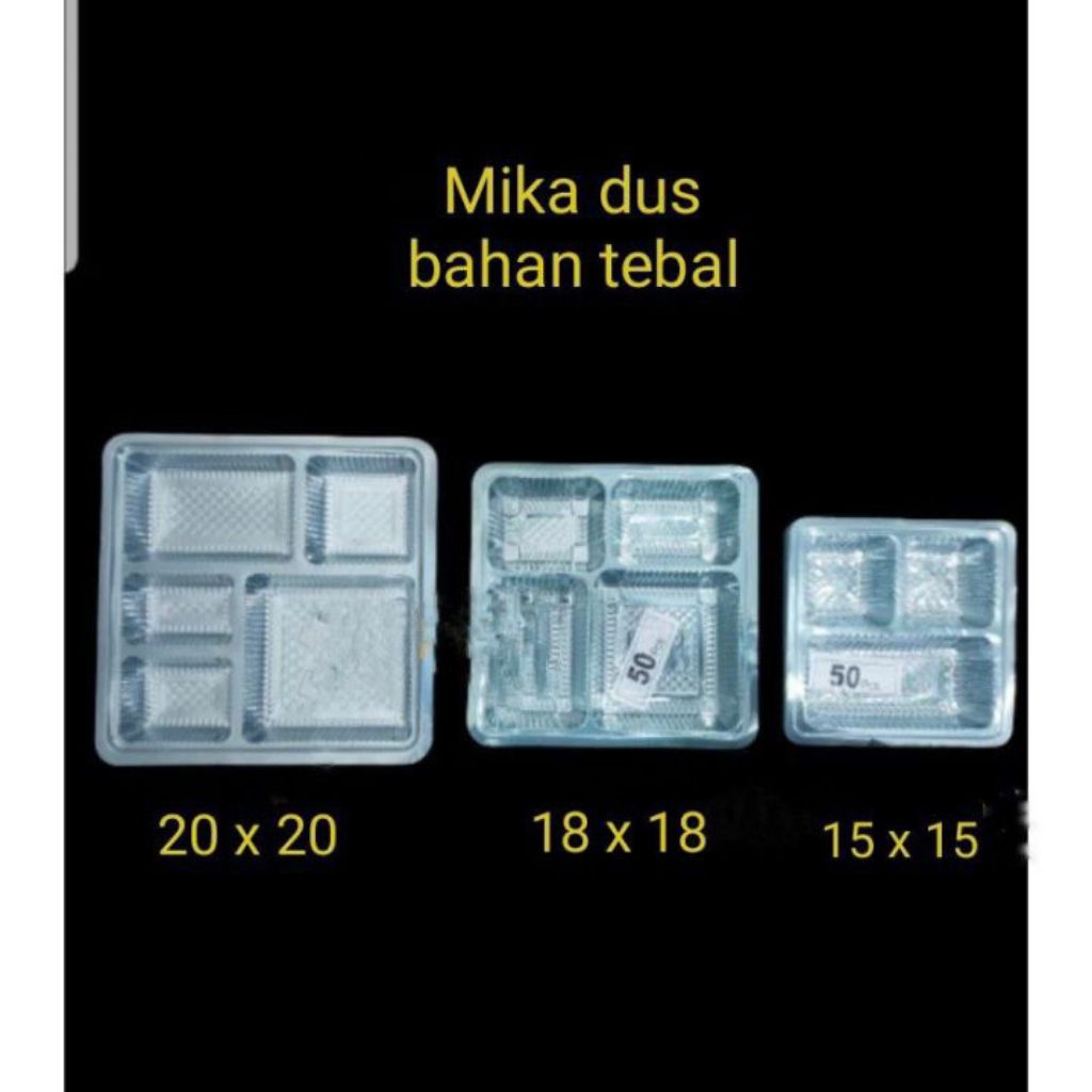 Mika Sekat Plastik Kotak Nasi isi 100 pcs