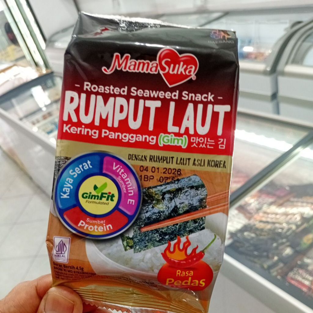

MAMA SUKA RUMPUT LAUT RASA PEDAS 4 GRAM